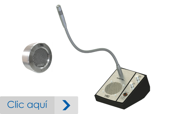 Intercomunicador para montaje en ventanilla de trafico medio